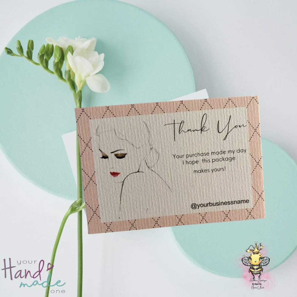 Feminine Thank You Card - Picture 2 of 3